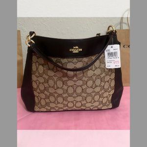 Coach F29548 Small Lexy Signature Jacquard Shoulder Bag Handbag